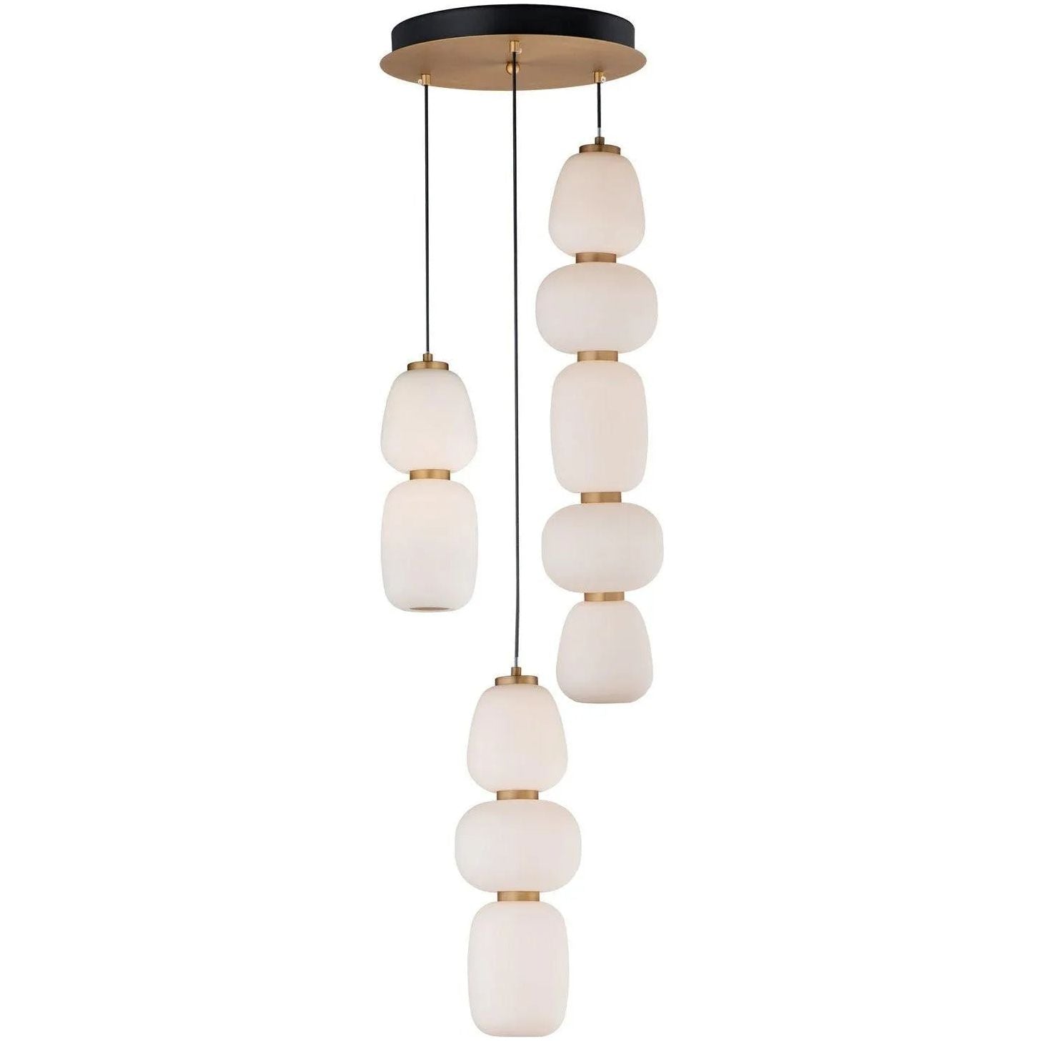 ET2 Lighting - Soji LED Multi Pendant - E25069-92BKGLD | Montreal Lighting & Hardware