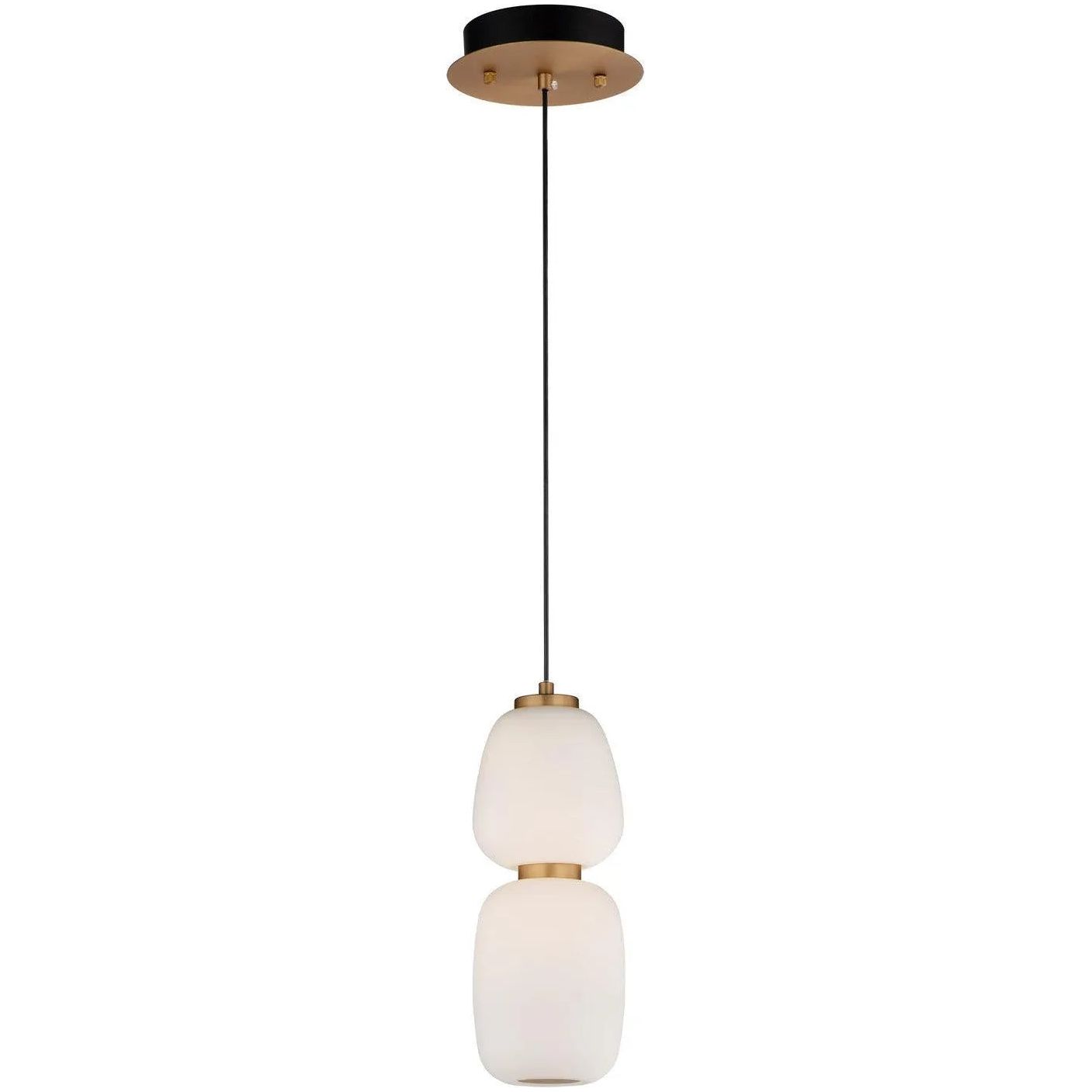 ET2 Lighting - Soji LED Stacked Pendant - E25066-92BKGLD | Montreal Lighting & Hardware