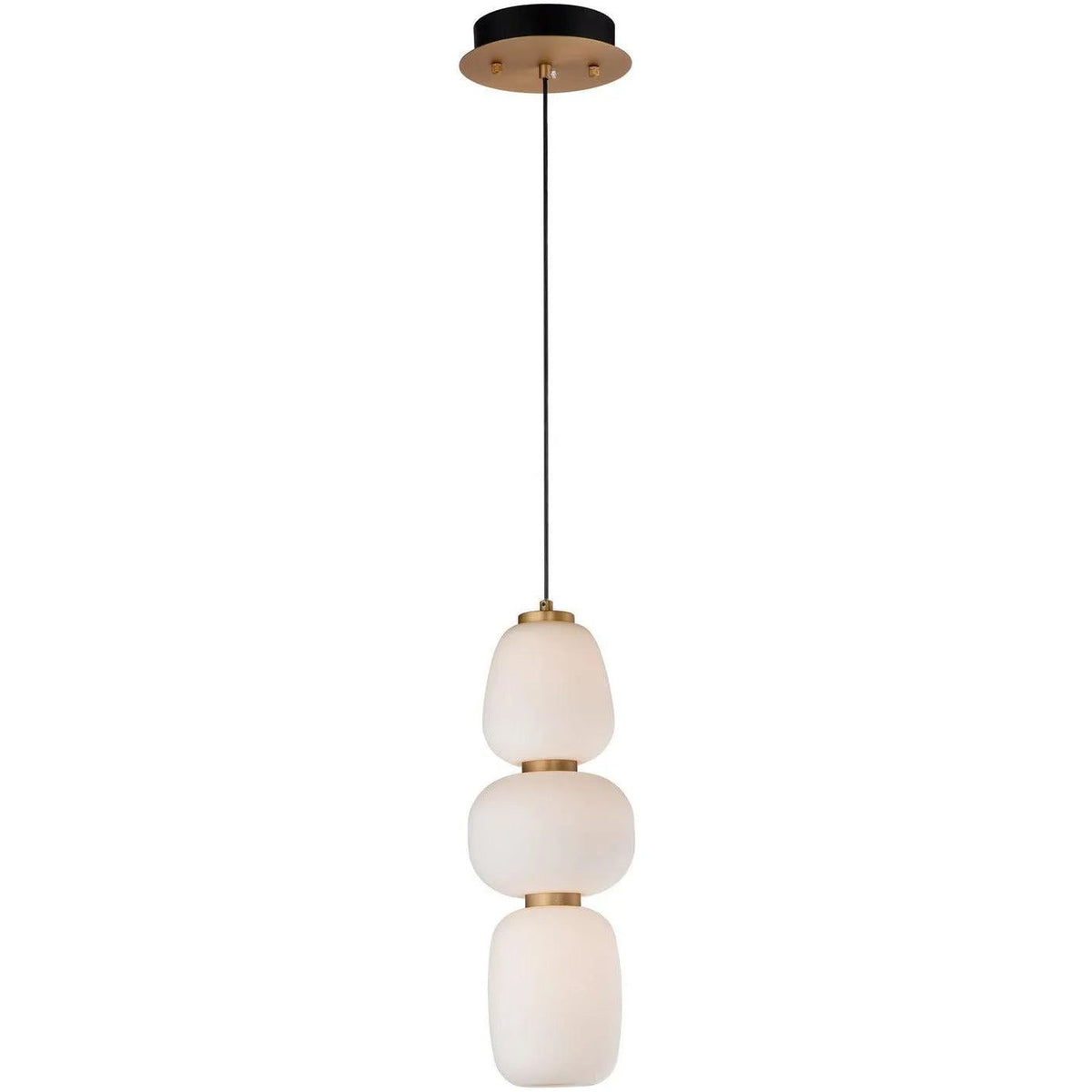 ET2 Lighting - Soji LED Stacked Pendant - E25067-92BKGLD | Montreal Lighting & Hardware