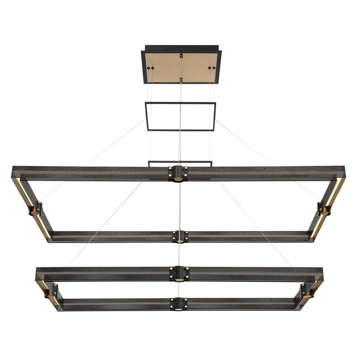 Eurofase - Admiral 2-Tier LED Rectangular Chandelier - 37061-012 | Montreal Lighting & Hardware