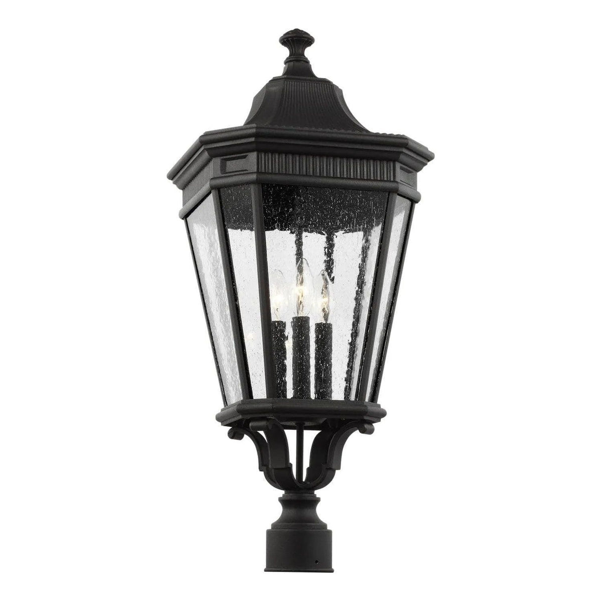 Generation Lighting - Cotswold Lane Seedy Outdoor Post Lantern - OL5428BK | Montreal Lighting & Hardware