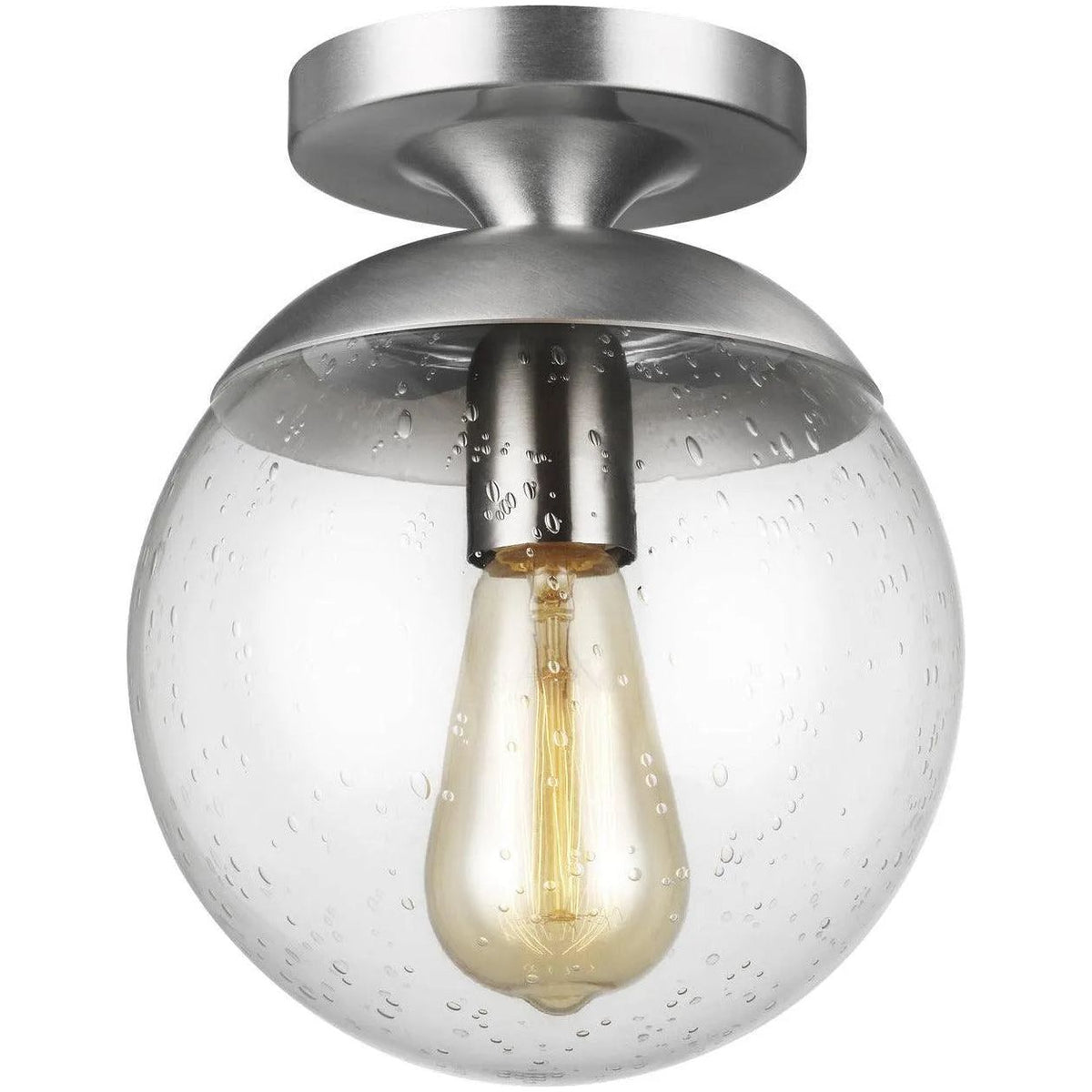 Generation Lighting - Leo-Hanging Seeded Globe Wall / Semi-Flush Mount - 7501801-04 | Montreal Lighting & Hardware