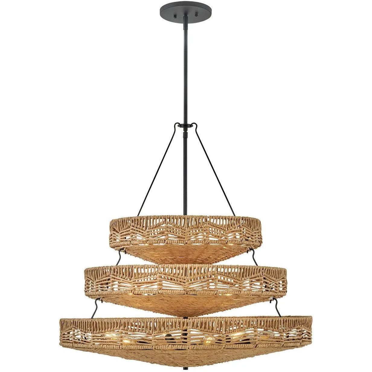 Hinkley Lighting - Ophelia Multi-Tiered LED Pendant - 42308BK-NRF | Montreal Lighting & Hardware