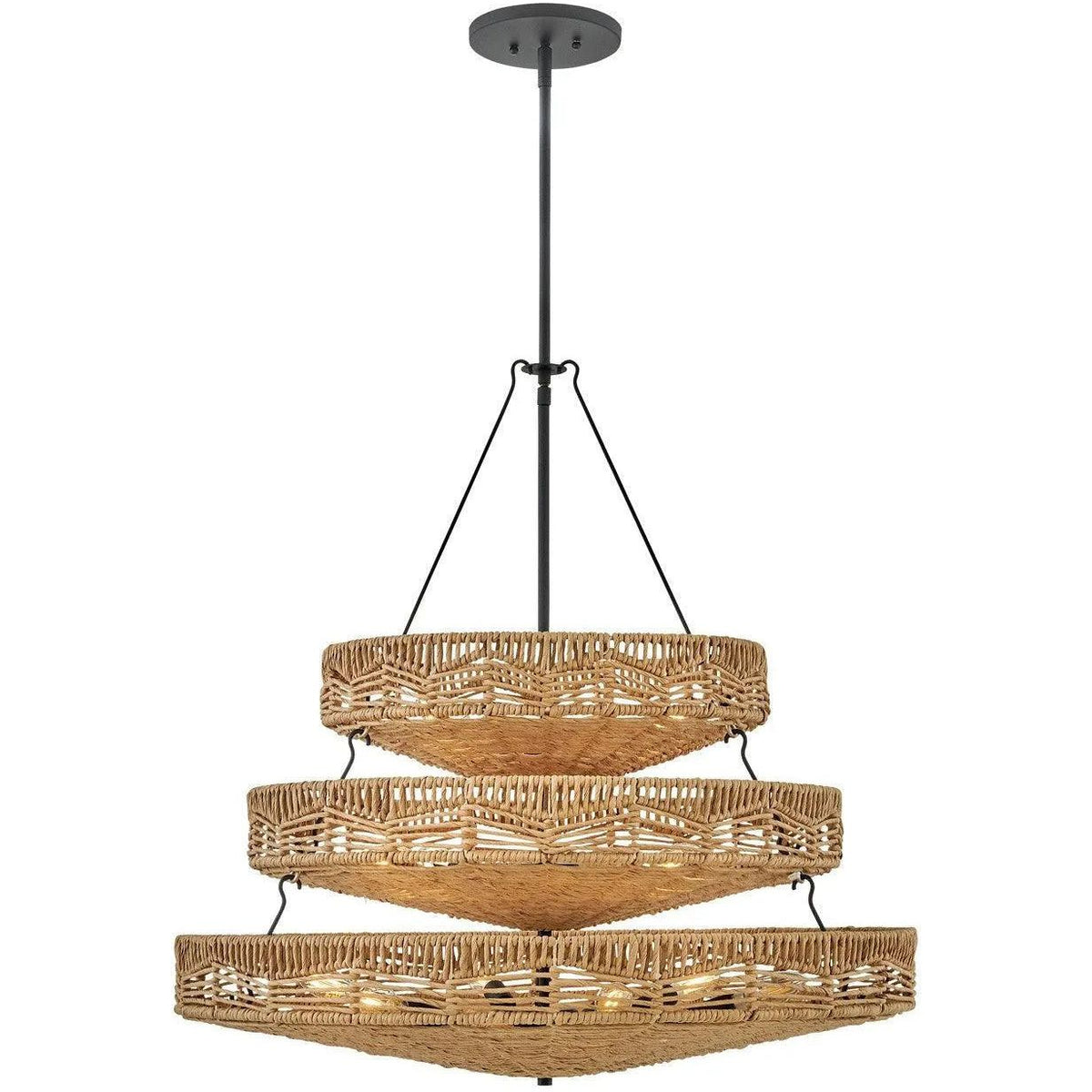 Hinkley Lighting - Ophelia Multi-Tiered LED Pendant - 42308BK-NRF | Montreal Lighting & Hardware