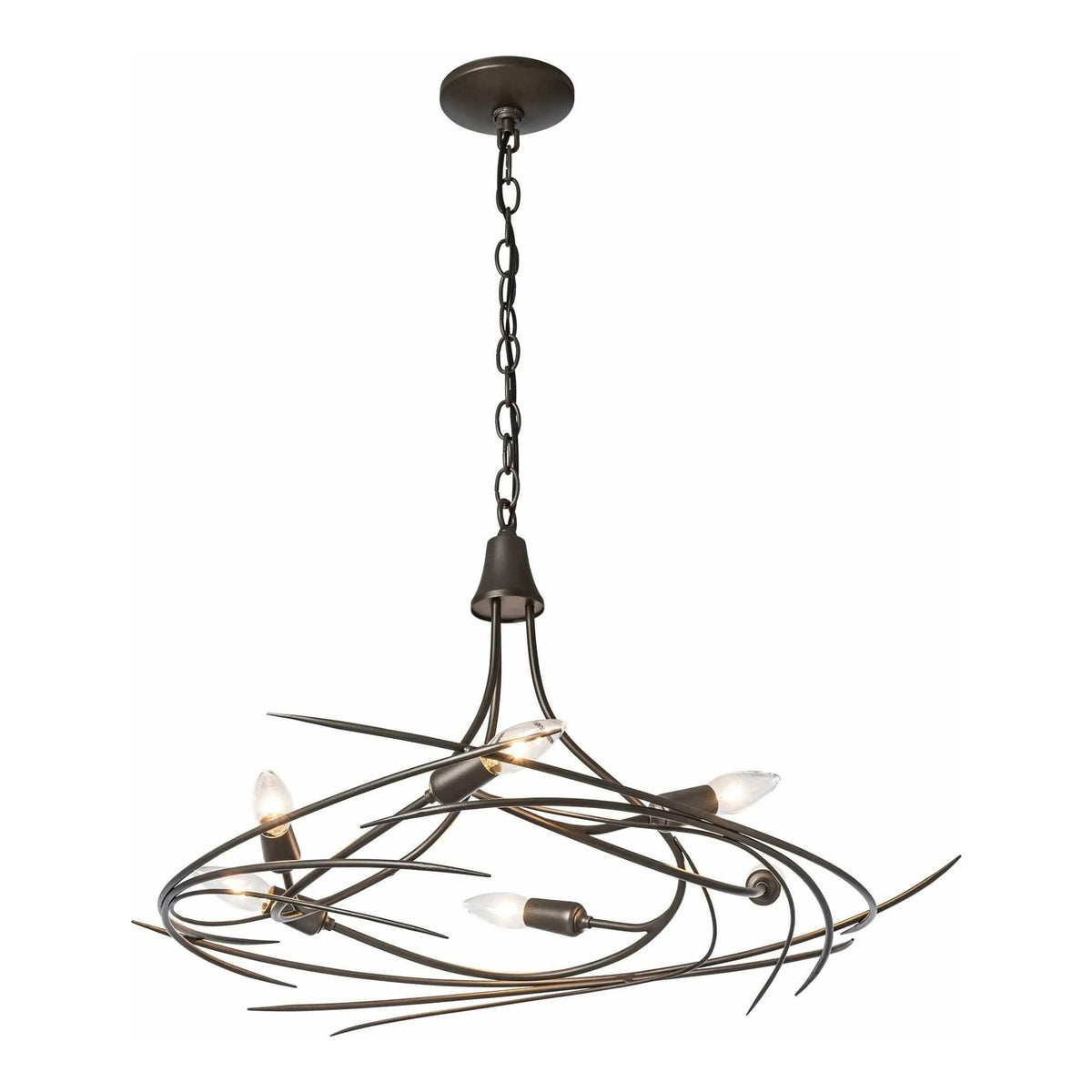 Hubbardton Forge - Wisp 6-Light Chandelier - 101620-SKT-07 | Montreal Lighting & Hardware