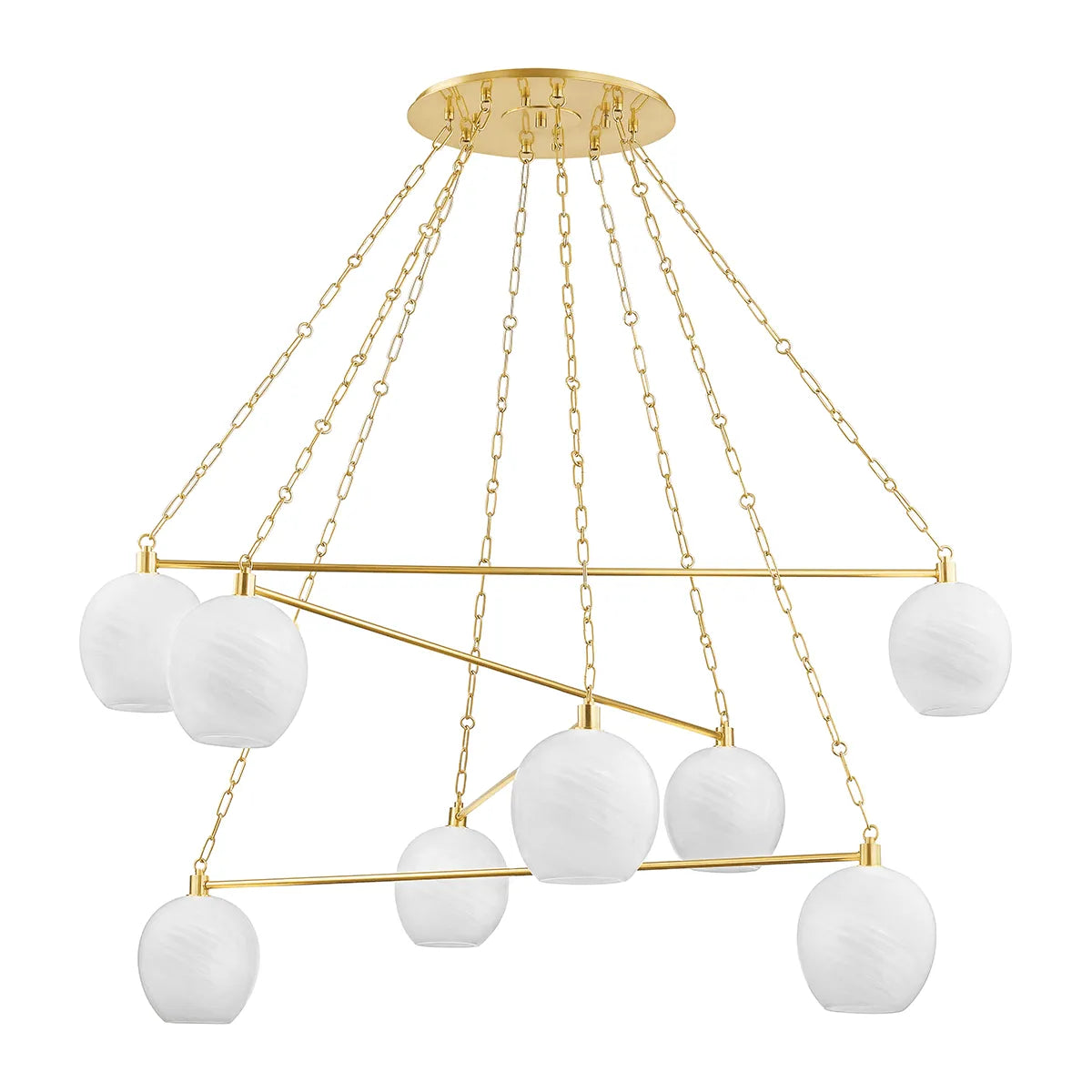 Hudson Valley Lighting - Asbury Park Chandelier - 9155-AGB | Montreal Lighting & Hardware