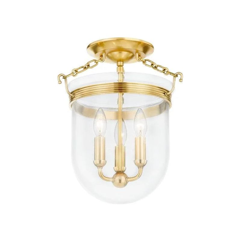 Hudson Valley Lighting - Rousham Semi Flush Mount - MDS1600-AGB | Montreal Lighting & Hardware