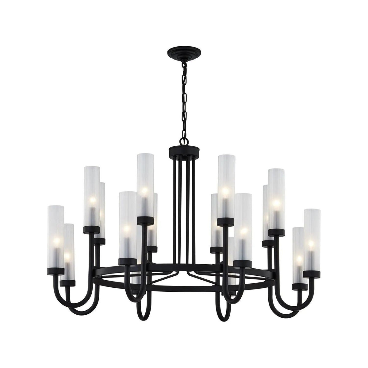 Justice Designs - Anchor Chandelier - FSN-4343-CLFR-DBRZ | Montreal Lighting & Hardware