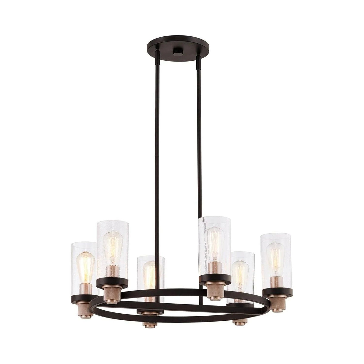 Justice Designs - Austin Chandelier - FSN-4363-SEED-MBBR | Montreal Lighting & Hardware