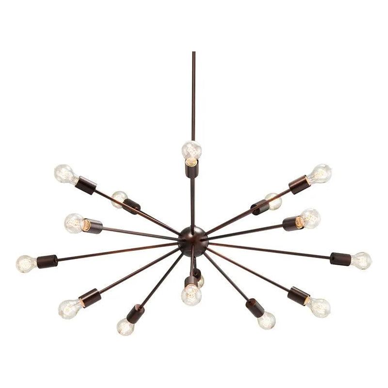 Justice Designs - Axion Chandelier - NSH-8024-NCKL | Montreal Lighting & Hardware