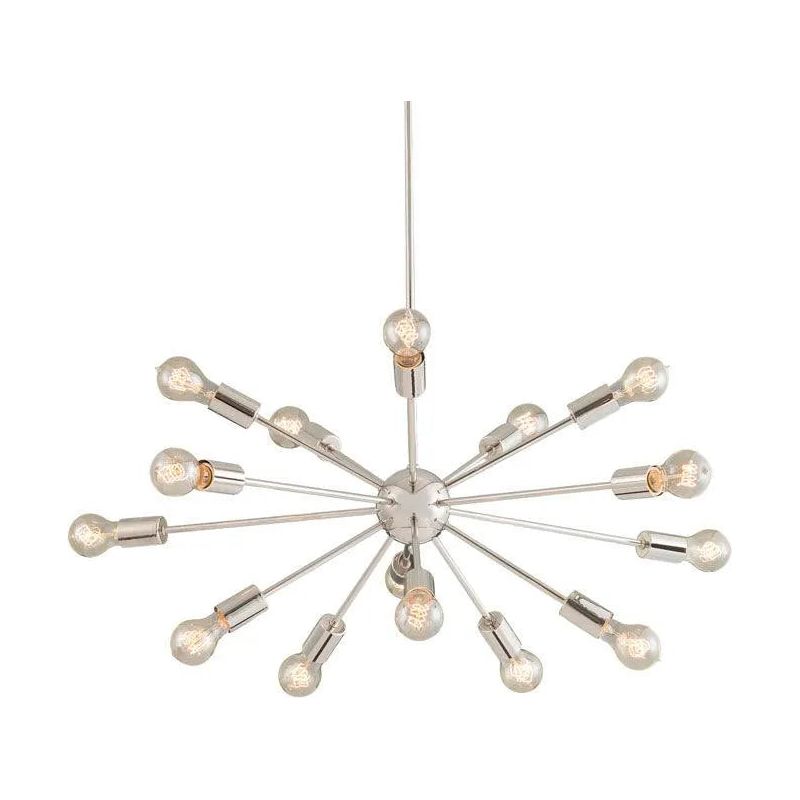 Justice Designs - Axion Chandelier - NSH-8024-NCKL | Montreal Lighting & Hardware