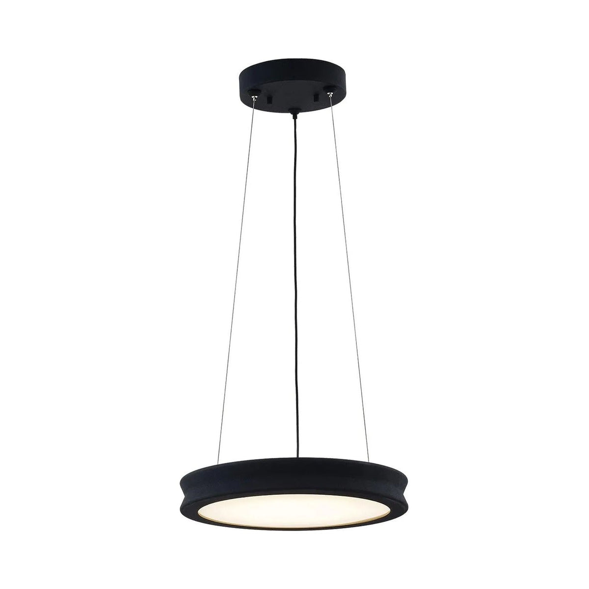 Justice Designs - Bevel LED Pendant - FSN-4191-OPAL-MBTX | Montreal Lighting & Hardware