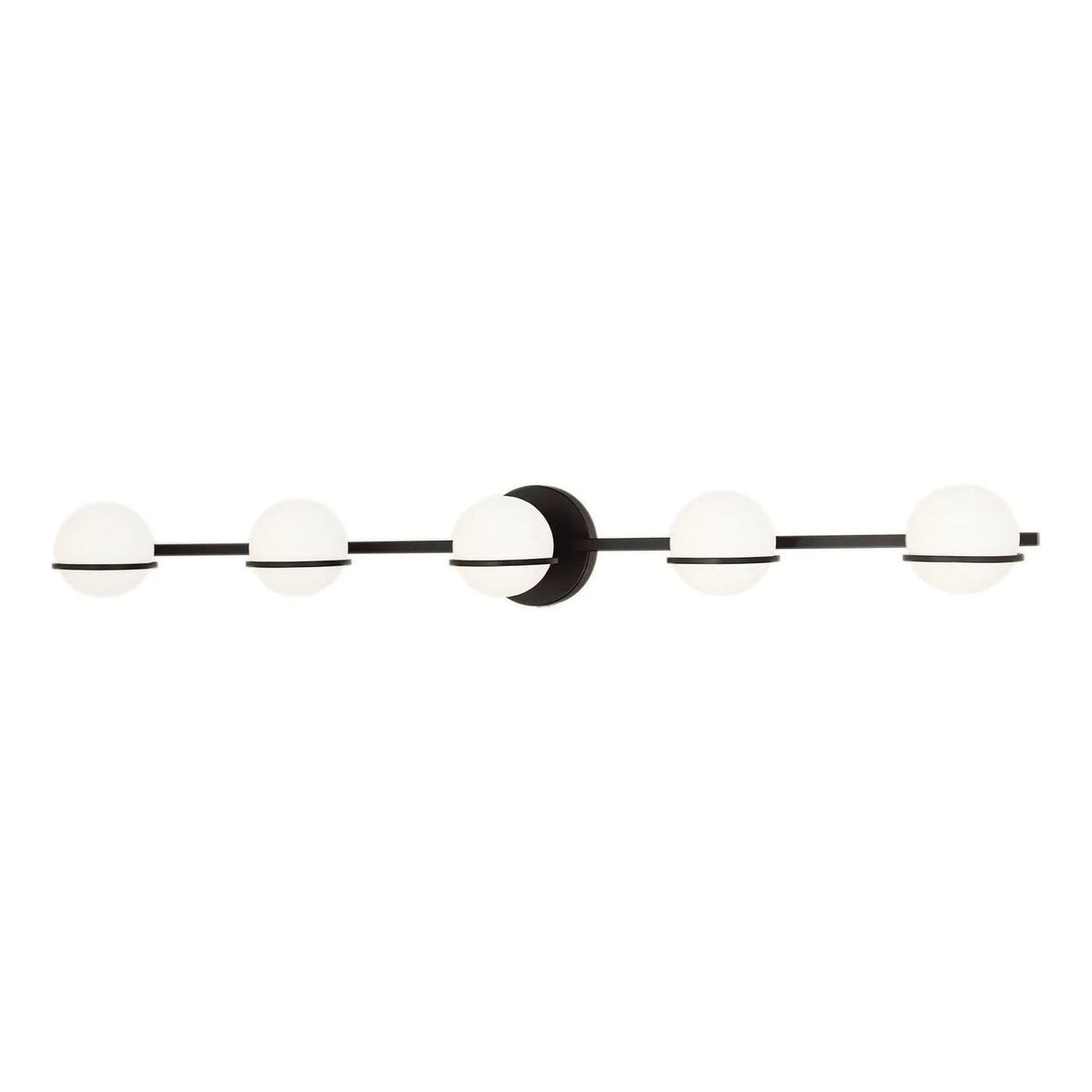 Justice Designs - Centric Bath Bar - FSN-4162-OPAL-MBLK | Montreal Lighting & Hardware