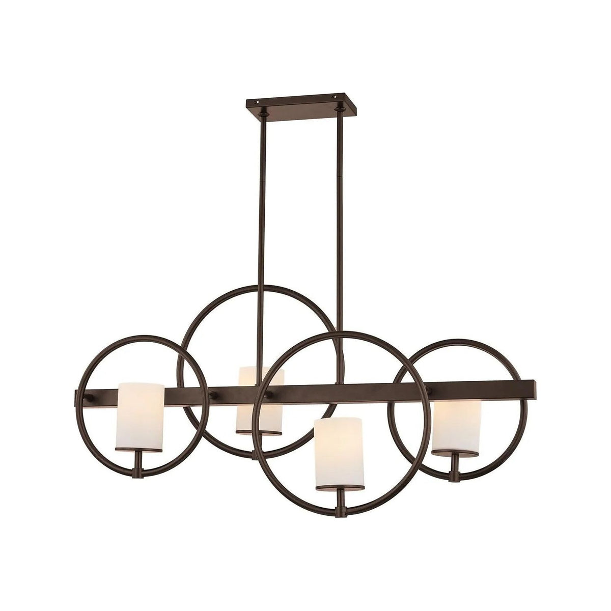 Justice Designs - Cirque Island Chandelier - FSN-4370-OPAL-DBRZ | Montreal Lighting & Hardware