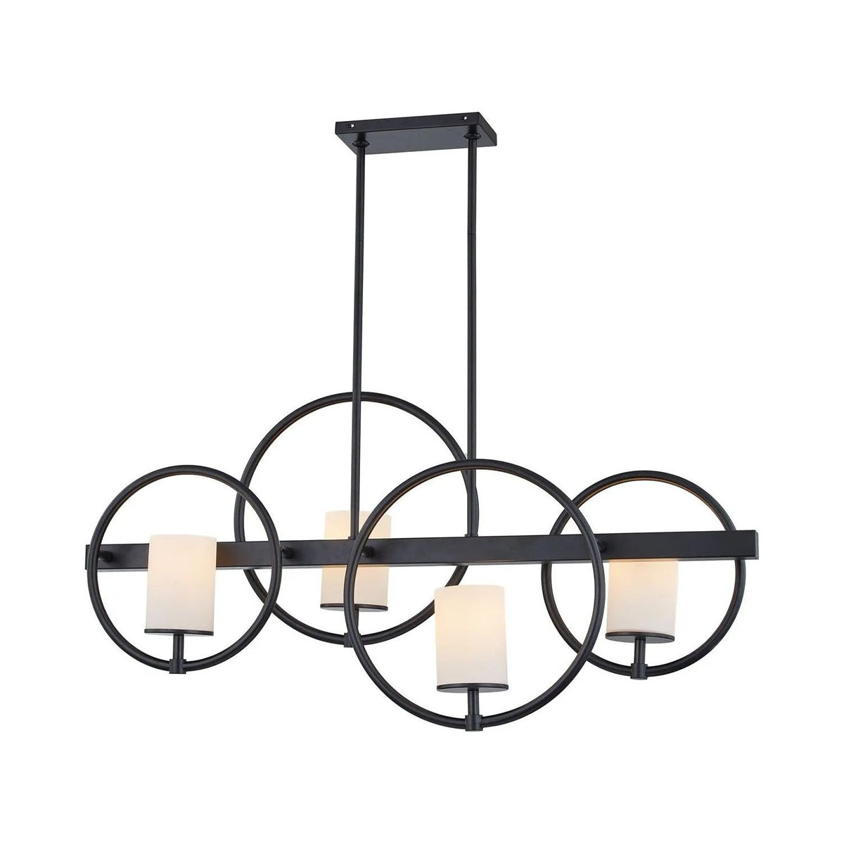 Justice Designs - Cirque Island Chandelier - FSN-4370-OPAL-DBRZ | Montreal Lighting & Hardware