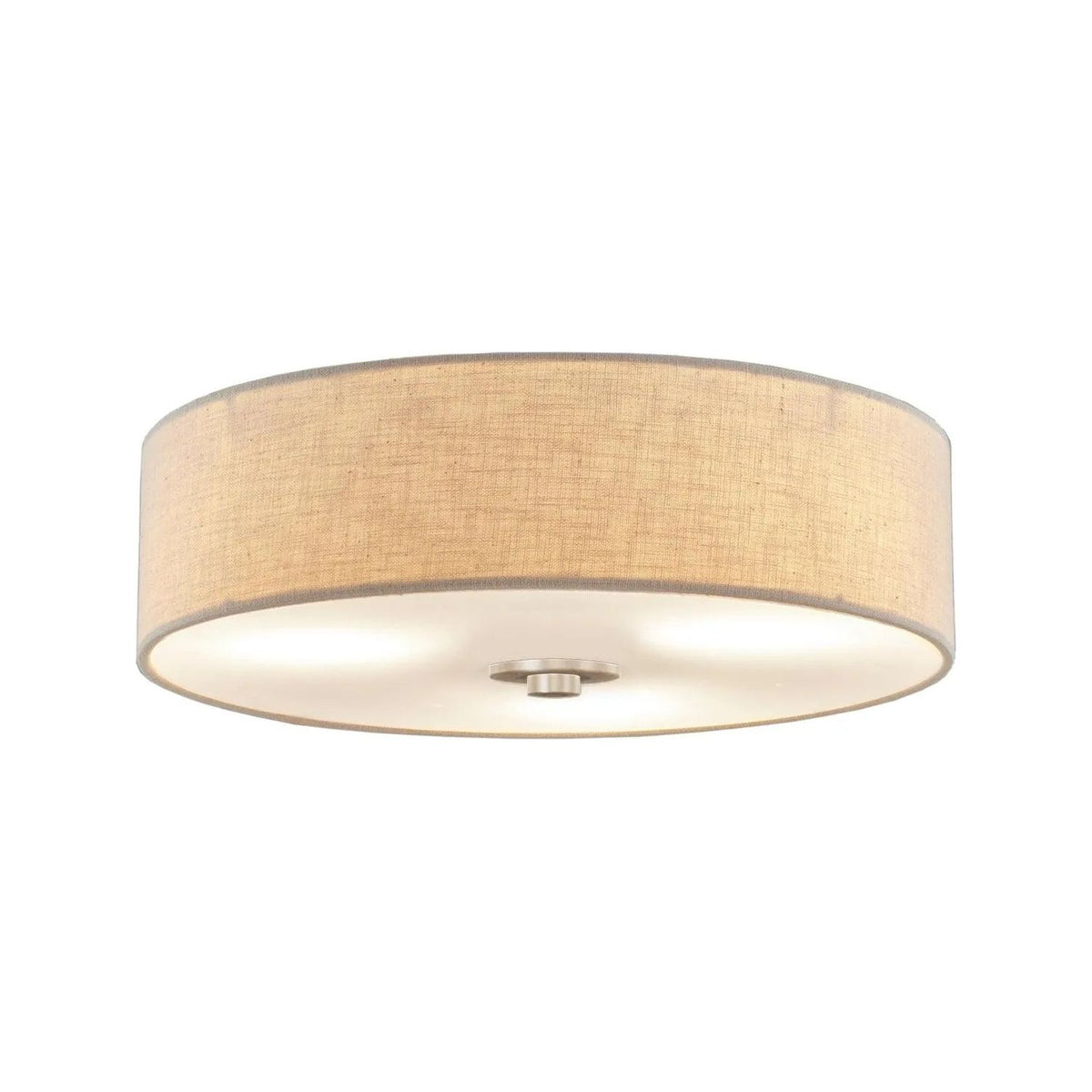 Justice Designs - Classic LED Flush-Mount - FAB-9595-CREM-NCKL | Montreal Lighting & Hardware