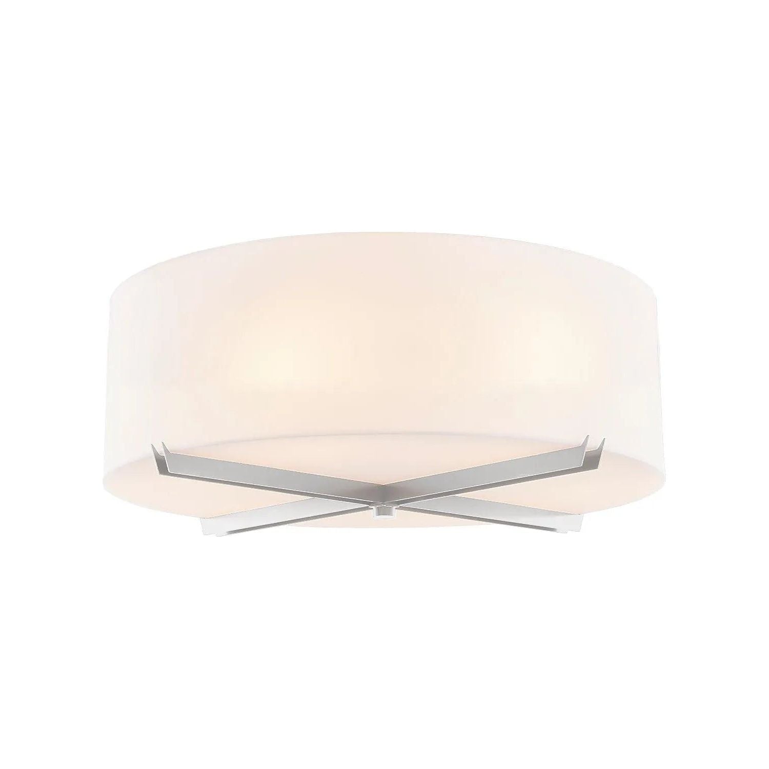 Justice Designs - Crossbar Flush-Mount - ACR-9523-OPAL-NCKL | Montreal Lighting & Hardware