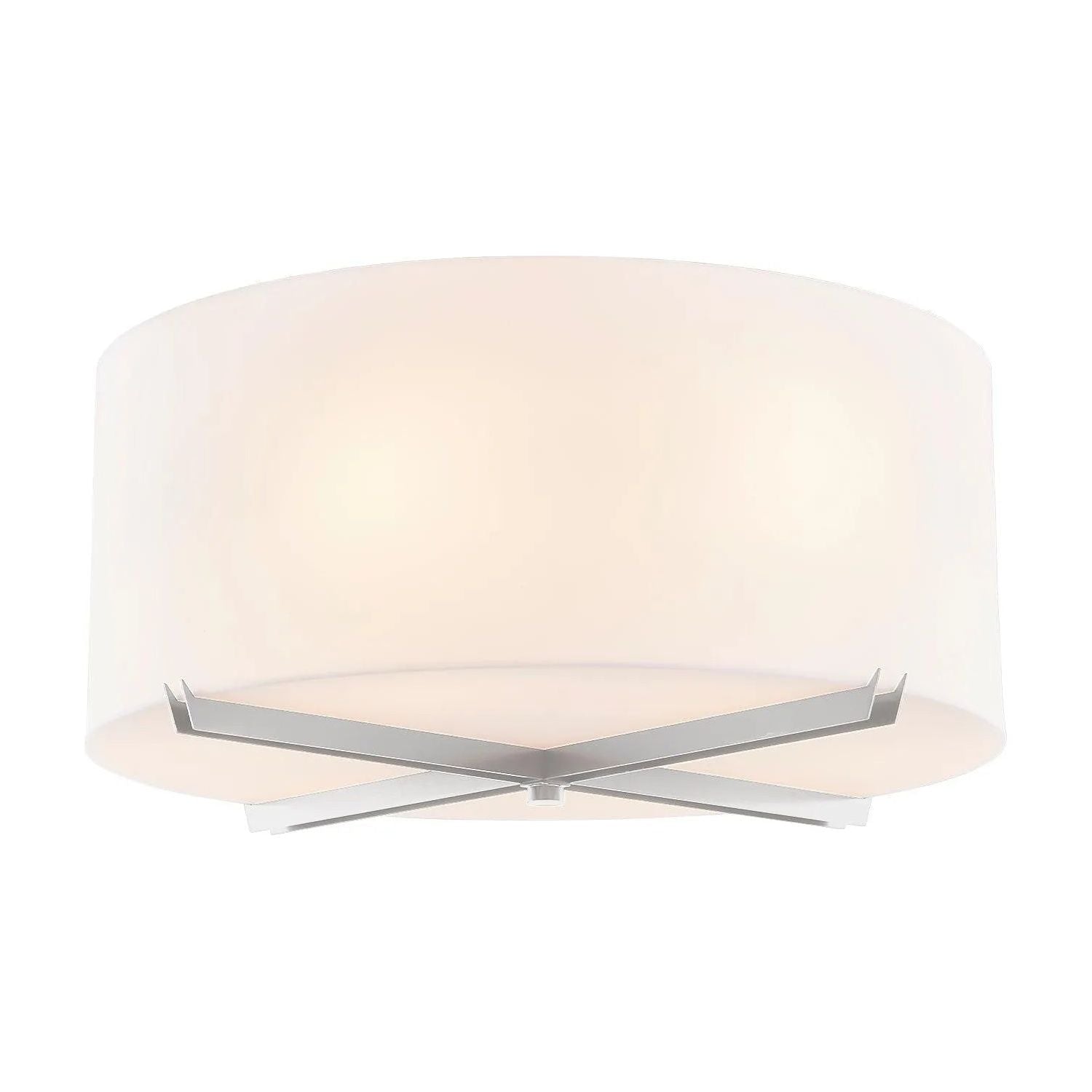 Justice Designs - Crossbar Flush-Mount - ACR-9523-OPAL-NCKL | Montreal Lighting & Hardware