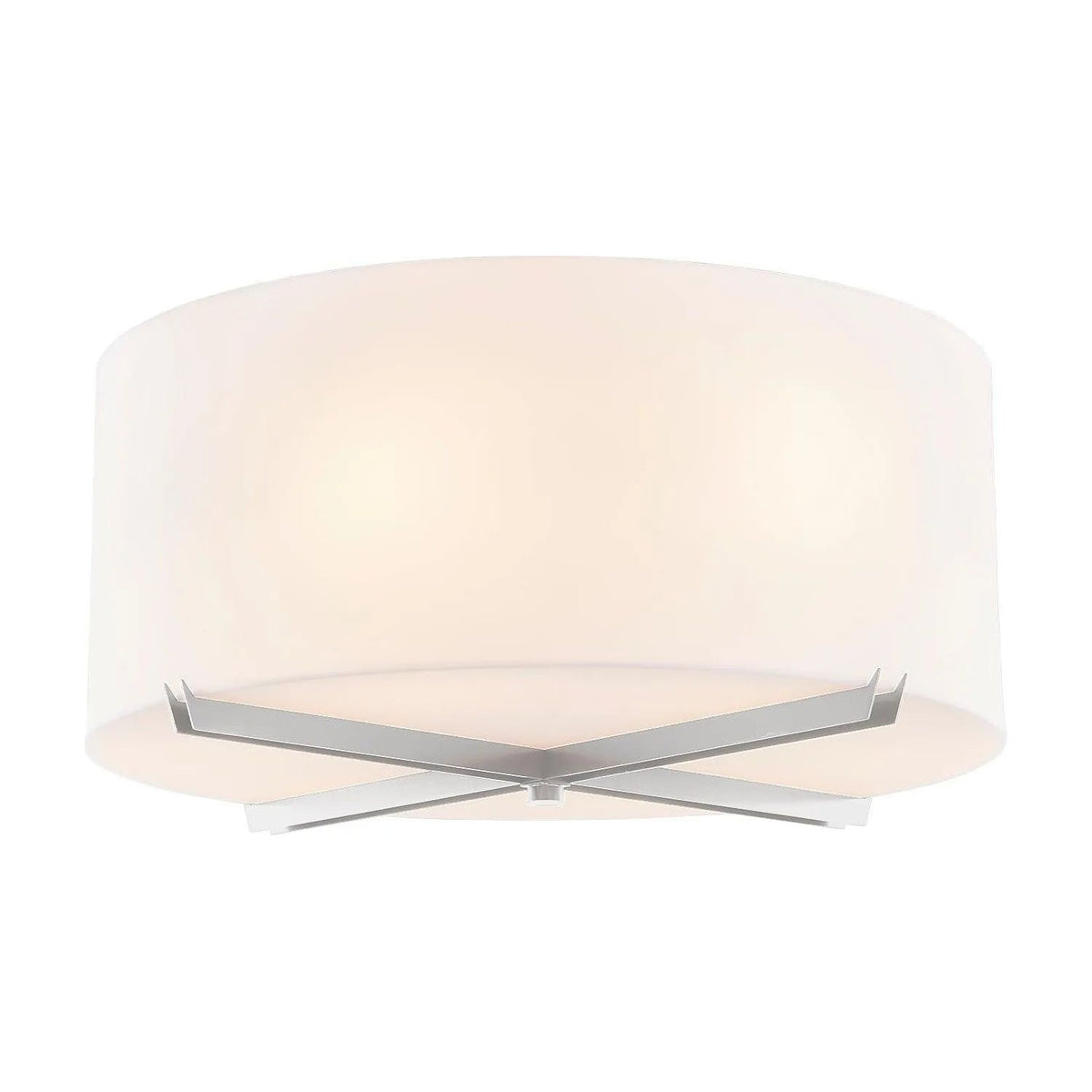 Justice Designs - Crossbar Flush-Mount - ACR-9523-OPAL-NCKL | Montreal Lighting & Hardware