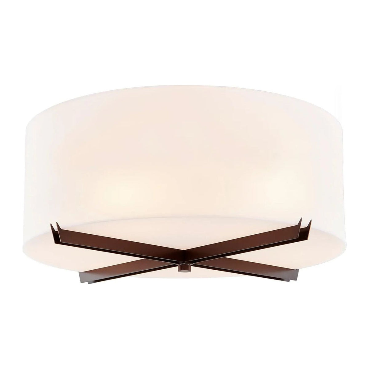 Justice Designs - Crossbar Flush-Mount - ACR-9523-OPAL-NCKL | Montreal Lighting & Hardware