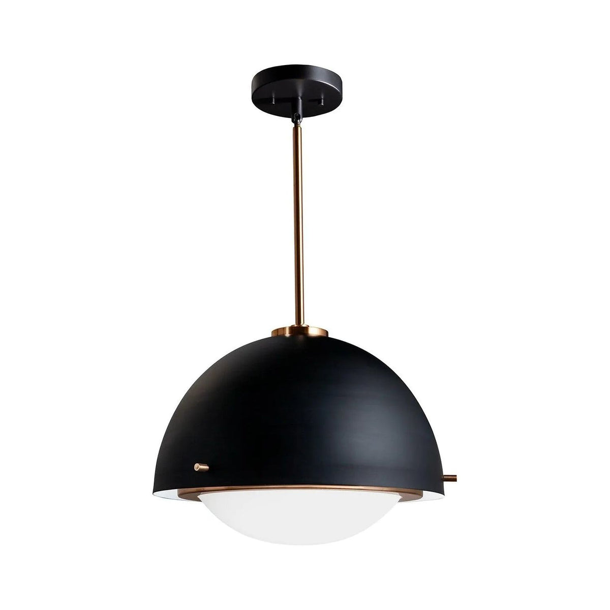 Justice Designs - Hemisphere Pendant - FSN-4001-OPAL-MBBR | Montreal Lighting & Hardware