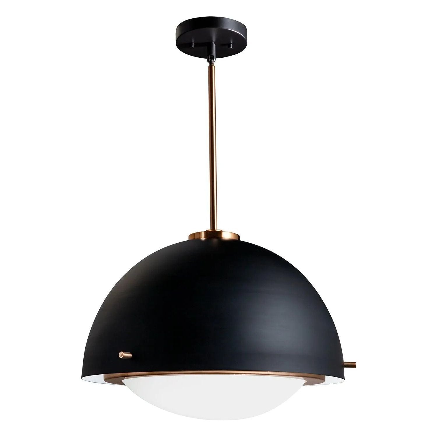 Justice Designs - Hemisphere Pendant - FSN-4001-OPAL-MBBR | Montreal Lighting & Hardware