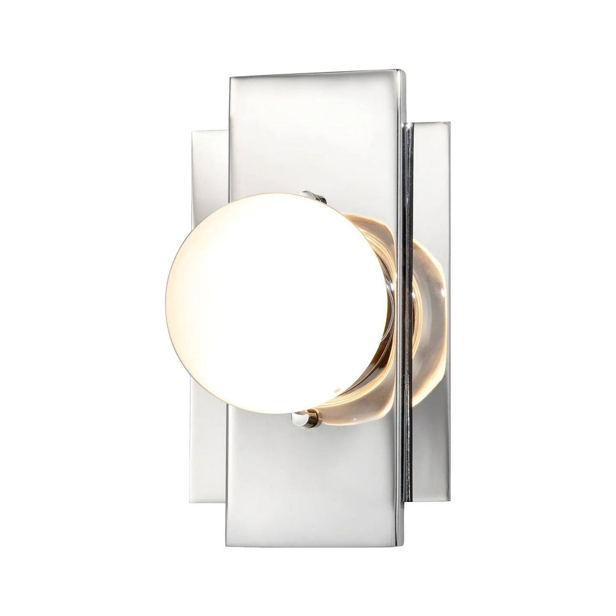 Justice Designs - Luna LED Wall Sconce - FSN-4041-CLOP-BRSS | Montreal Lighting & Hardware