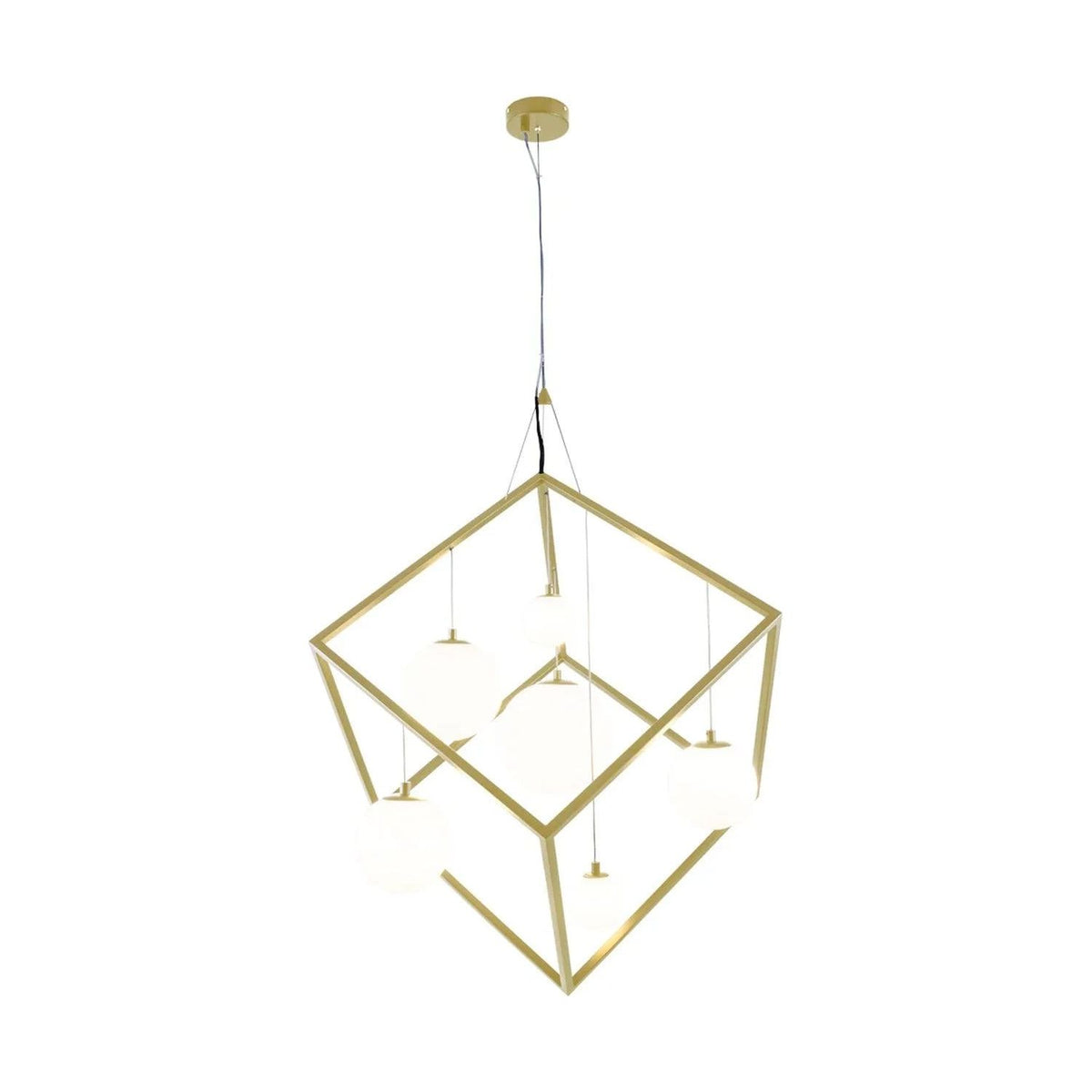 Justice Designs - Pixie LED Pendant - FSN-4442-OPAL-BRSS | Montreal Lighting & Hardware