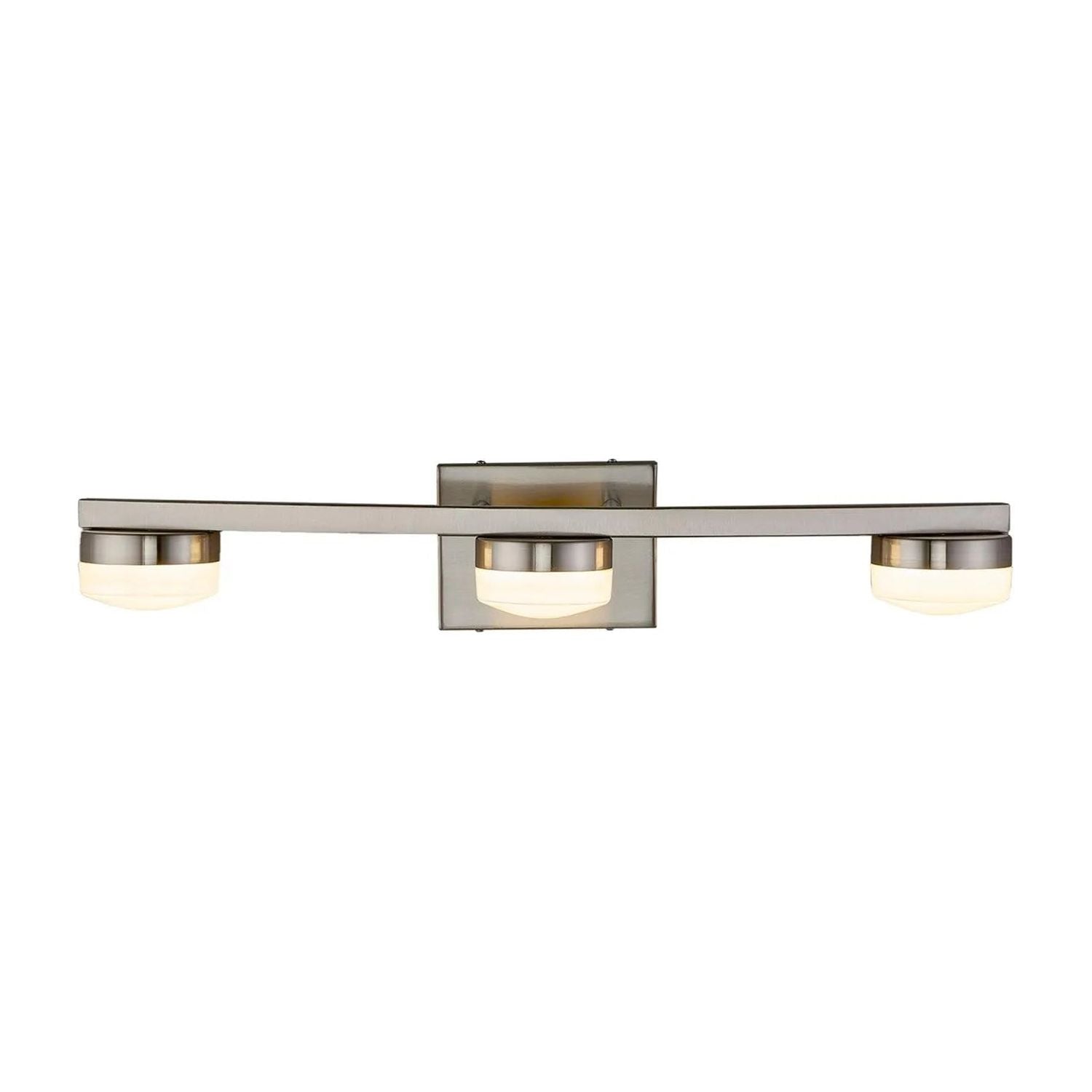 Justice Designs - Puck LED Bath Bar - FSN-8993-OPAL-NCKL | Montreal Lighting & Hardware