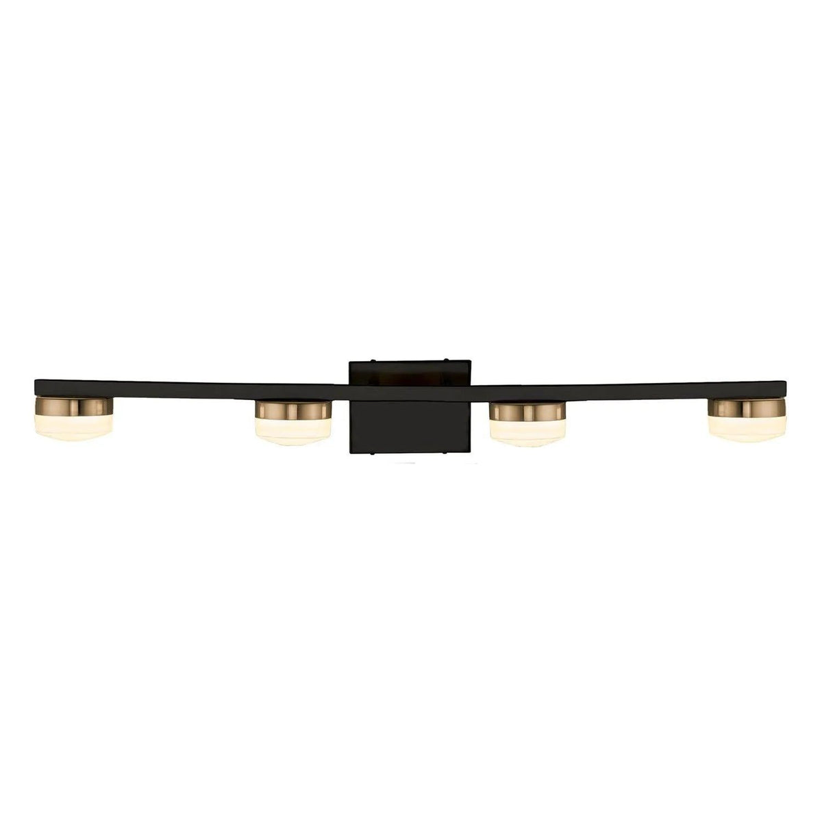 Justice Designs - Puck LED Bath Bar - FSN-8994-OPAL-MBBR | Montreal Lighting & Hardware