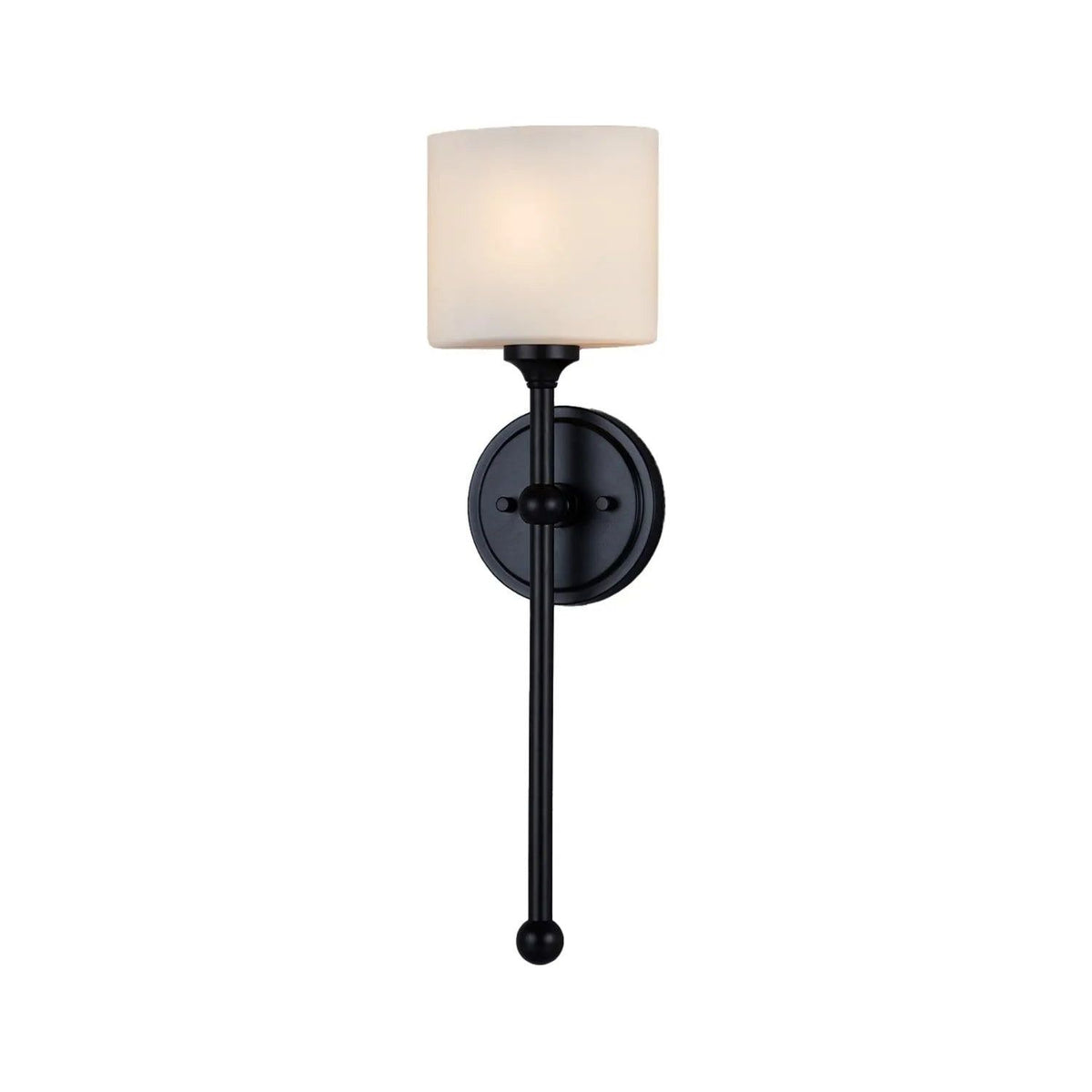 Justice Designs - Sequoia Wall Sconce - FSN-4331-OPAL-MBLK | Montreal Lighting & Hardware