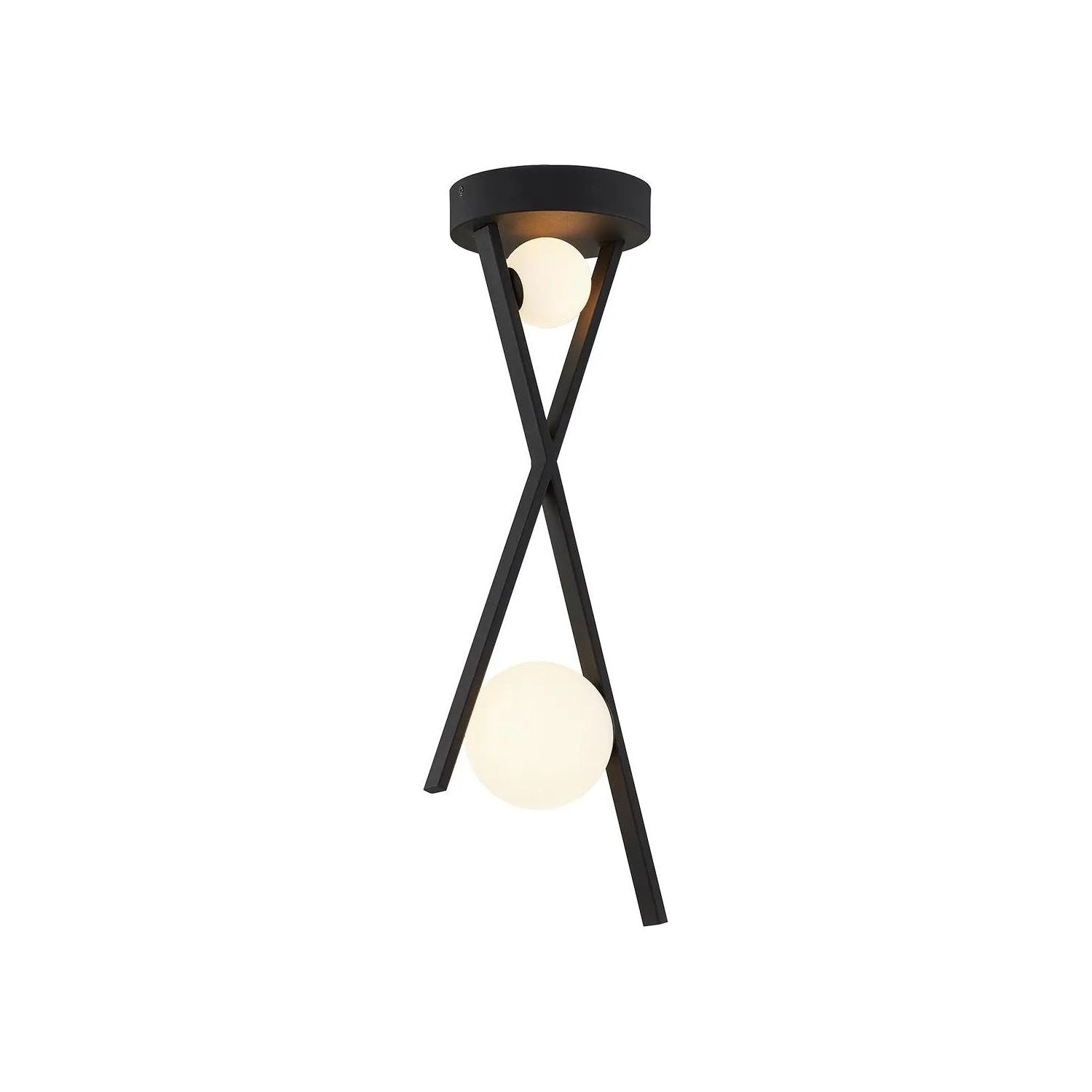 Justice Designs - Stix LED Pendant - FSN-4017-OPAL-MBLK | Montreal Lighting & Hardware