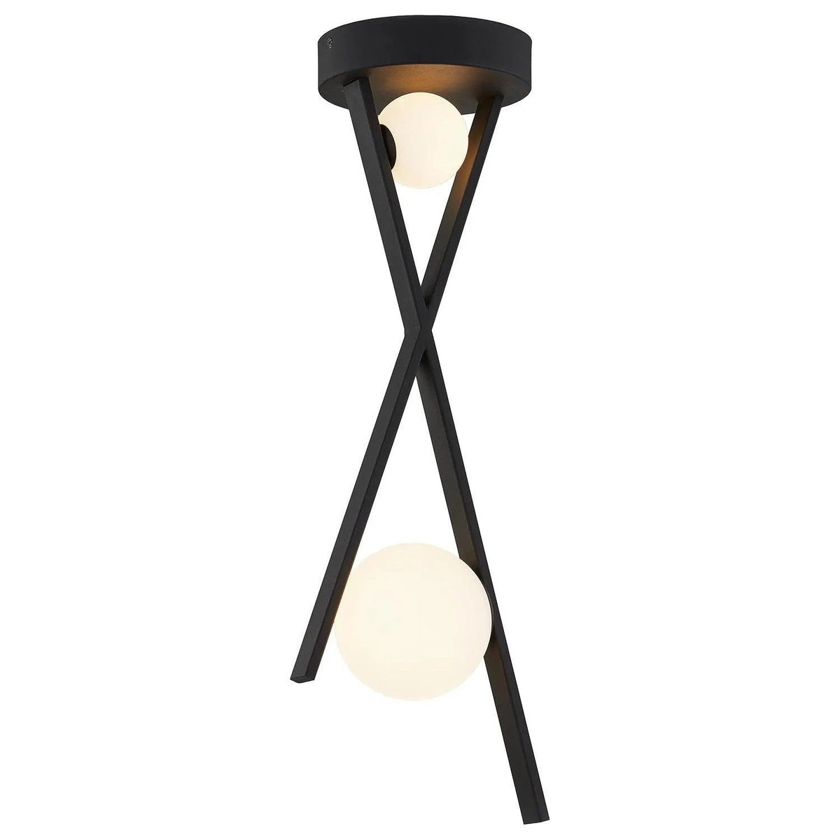 Justice Designs - Stix LED Pendant - FSN-4017-OPAL-MBLK | Montreal Lighting & Hardware