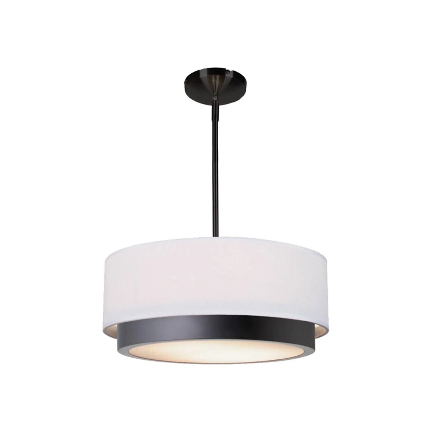 Justice Designs - Tate LED Semi-Flush /Pendant - FAB-4475-WHTE-NCKL | Montreal Lighting & Hardware