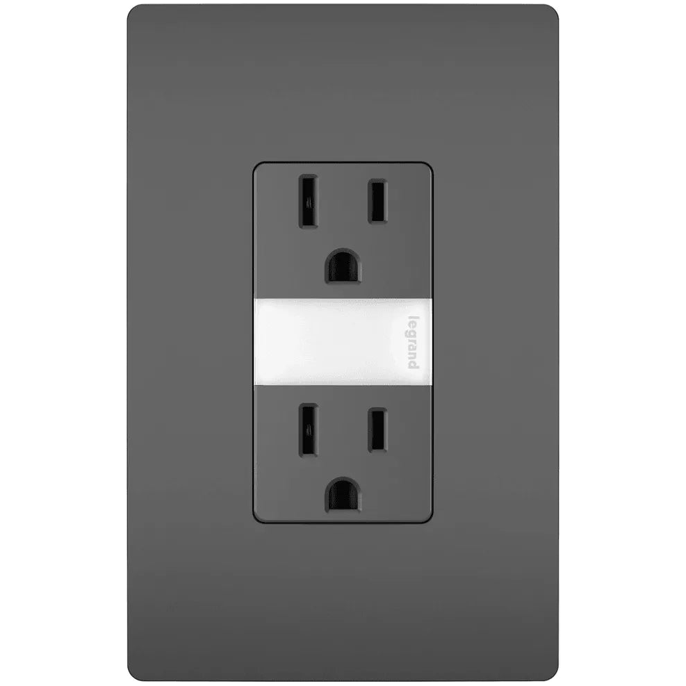 Legrand Radiant - radiant® 15A Tamper Resistant Outlet with Night Light - NTL885TRBKCC6 | Montreal Lighting & Hardware