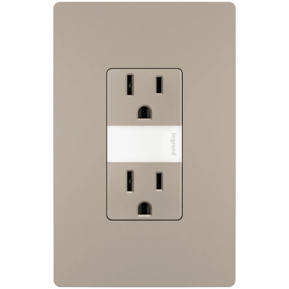 Legrand Radiant - radiant® 15A Tamper Resistant Outlet with Night Light - NTL885TRNICC6 | Montreal Lighting & Hardware