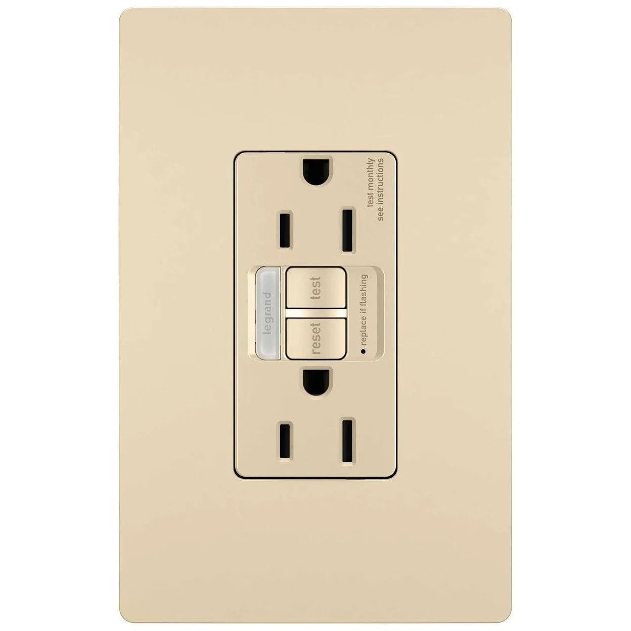 Legrand Radiant - radiant® 15A Tamper Resistant Self Test GFCI Outlet with Night Light - 1597NTLTRI | Montreal Lighting & Hardware