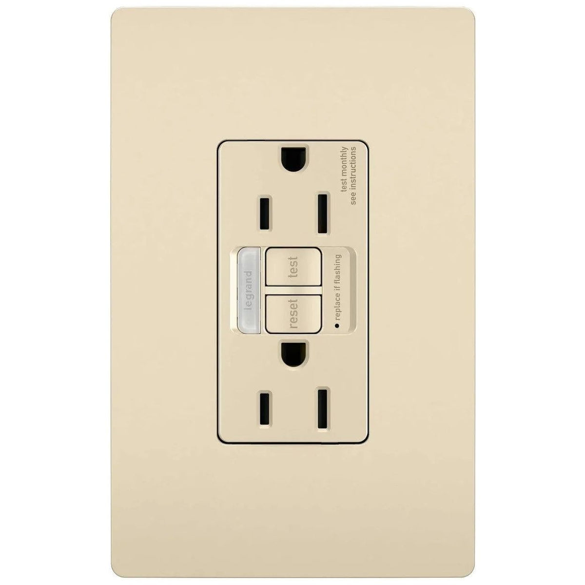 Legrand Radiant - radiant® 15A Tamper Resistant Self Test GFCI Outlet with Night Light - 1597NTLTRLA | Montreal Lighting & Hardware