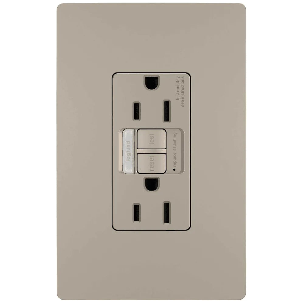 Legrand Radiant - radiant® 15A Tamper Resistant Self Test GFCI Outlet with Night Light - 1597NTLTRNICC4 | Montreal Lighting & Hardware