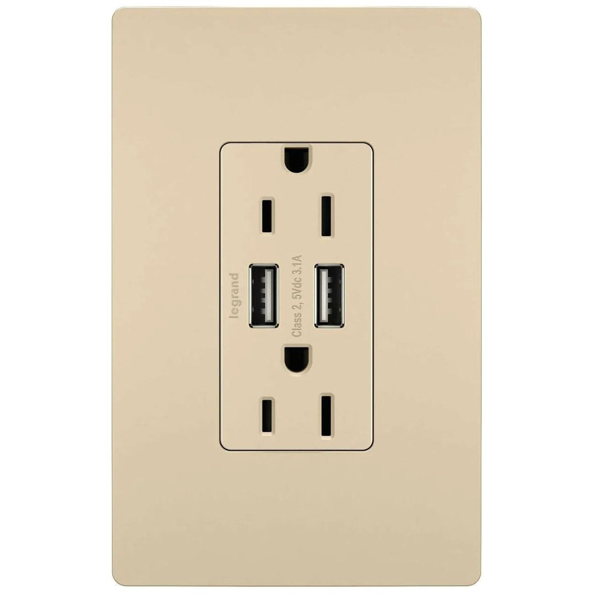 Legrand Radiant - radiant® 15A Tamper Resistant USB Outlet - TM826USBI | Montreal Lighting & Hardware