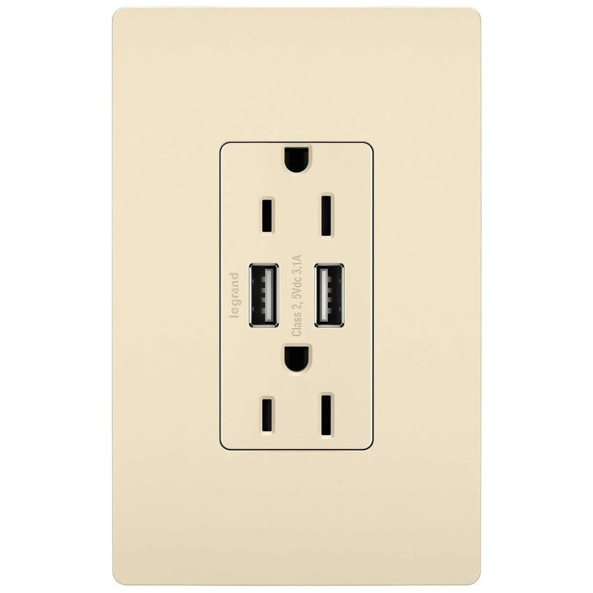 Legrand Radiant - radiant® 15A Tamper Resistant USB Outlet - TM826USBLA | Montreal Lighting & Hardware