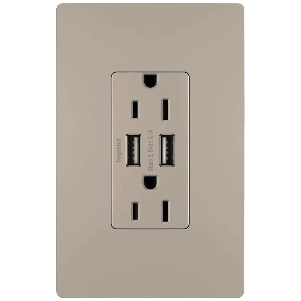 Legrand Radiant - radiant® 15A Tamper Resistant USB Outlet - TM826USBNICC6 | Montreal Lighting & Hardware