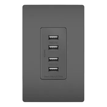 Legrand Radiant - radiant® Quad USB Charger - TM8USB4BKCC6 | Montreal Lighting & Hardware