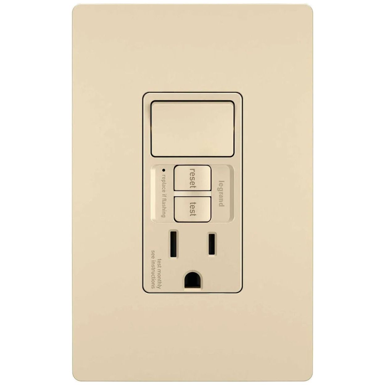 Legrand Radiant - radiant® Single Pole Switch with Tamper Resistant Self Test GFCI Outlet - 1597SWTTRICCD4 | Montreal Lighting & Hardware