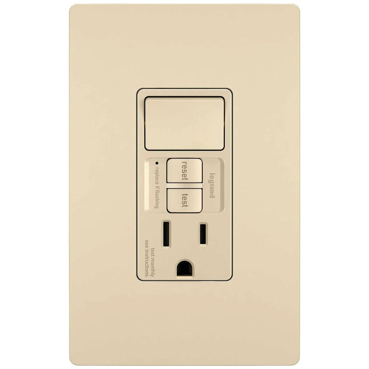 Legrand Radiant - radiant® Single Pole Switch with Tamper Resistant Self Test GFCI Outlet - 1597SWTTRICCD4 | Montreal Lighting & Hardware