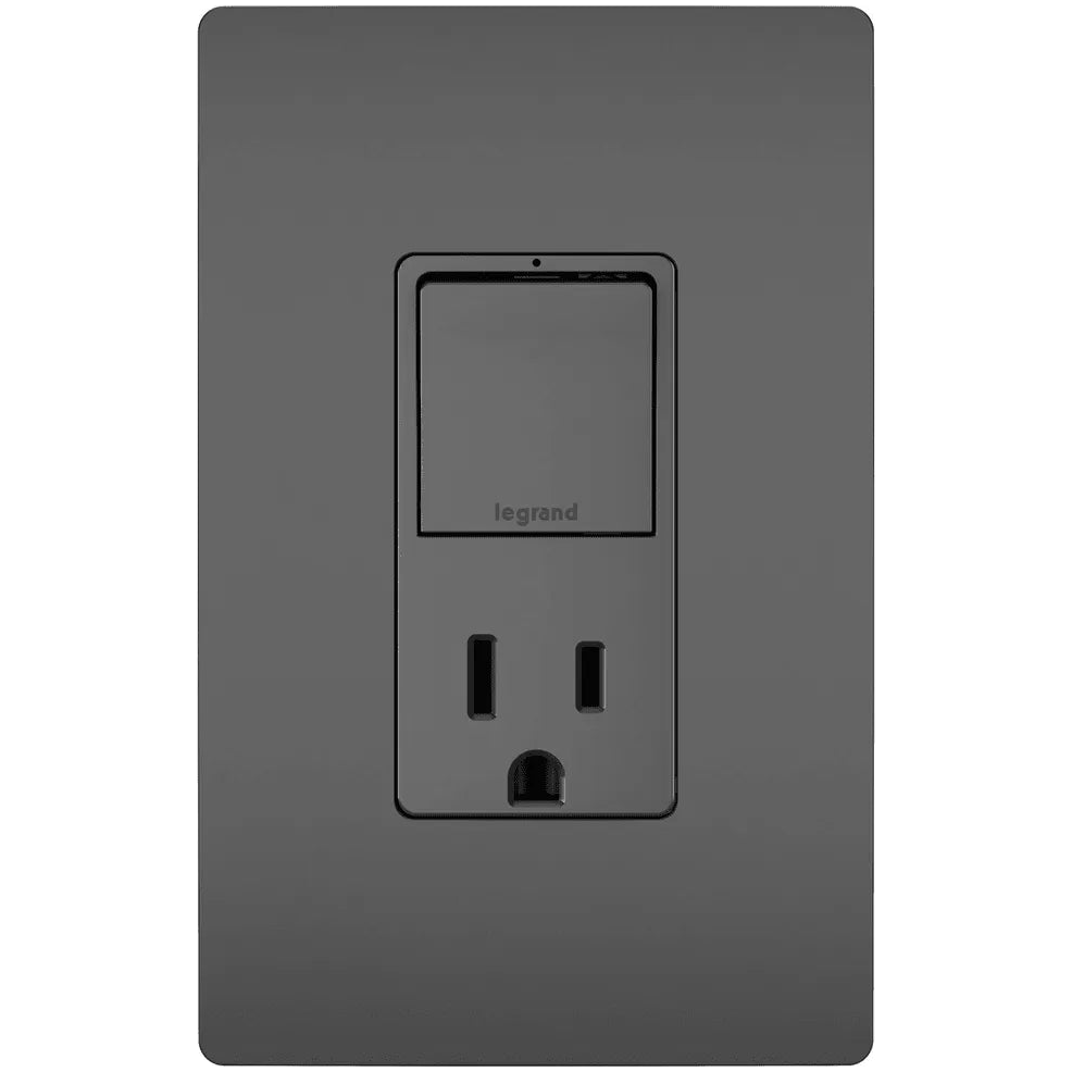 Legrand Radiant - radiant® Single Pole/3-Way Switch with 15A Tamper-Resistant Outlet - RCD38TRBK | Montreal Lighting & Hardware