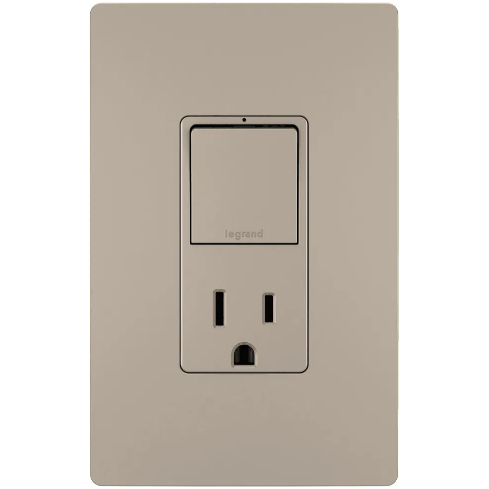 Legrand Radiant - radiant® Single Pole/3-Way Switch with 15A Tamper-Resistant Outlet - RCD38TRNICC6 | Montreal Lighting & Hardware