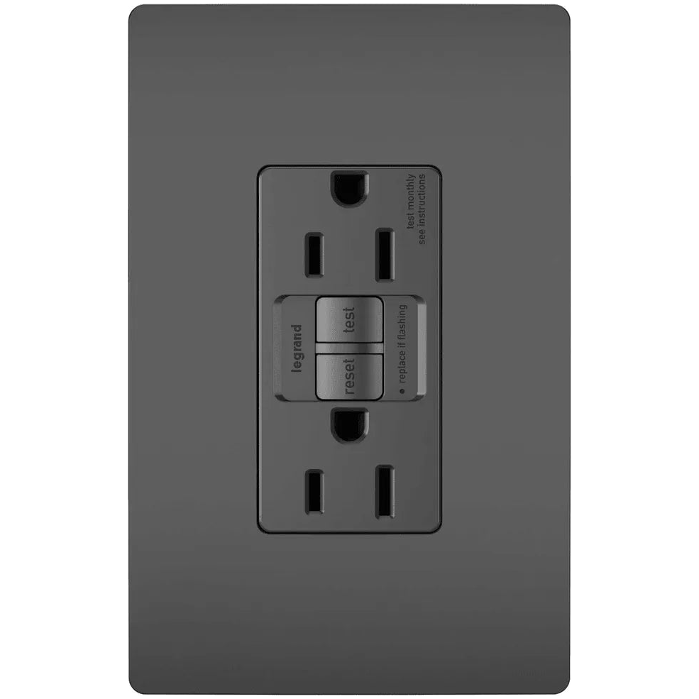 Legrand Radiant - radiant® Spec Grade 15A Self Test GFCI Receptacle - 1597BK | Montreal Lighting & Hardware