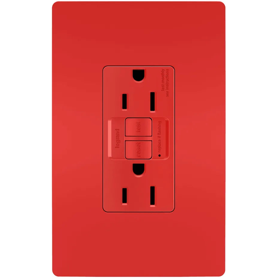 Legrand Radiant - radiant® Spec Grade 15A Self Test GFCI Receptacle - 1597RED | Montreal Lighting & Hardware