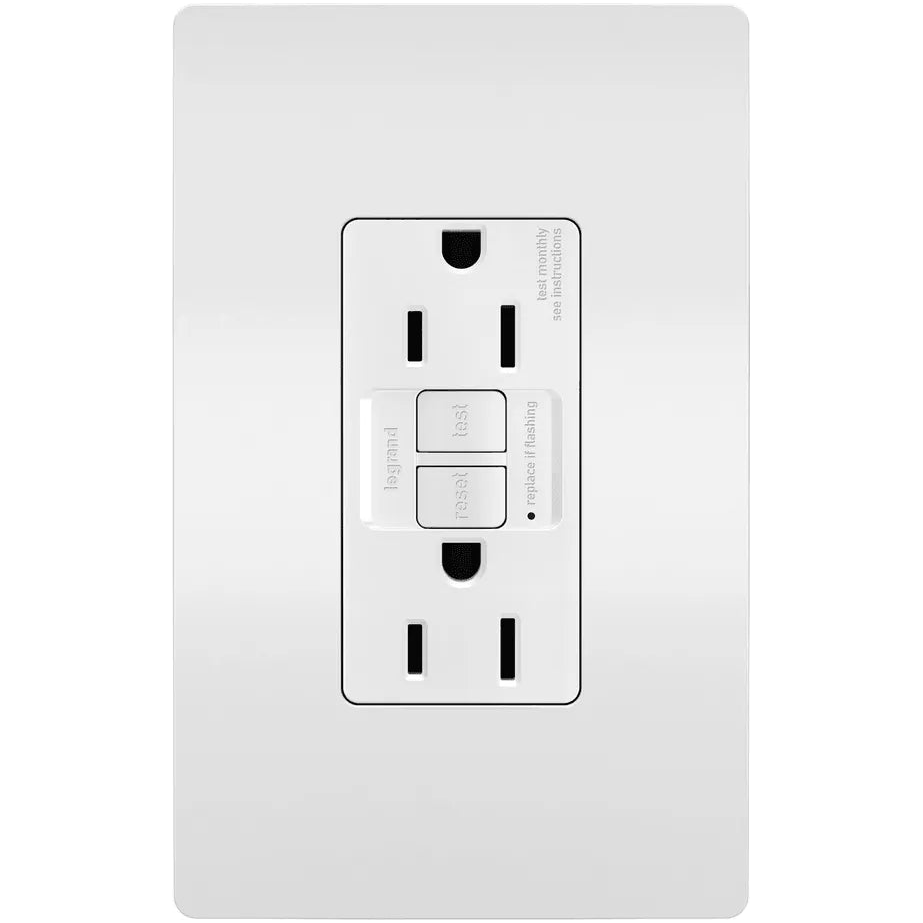 Legrand Radiant - radiant® Spec Grade 15A Self Test GFCI Receptacle - 1597W | Montreal Lighting & Hardware